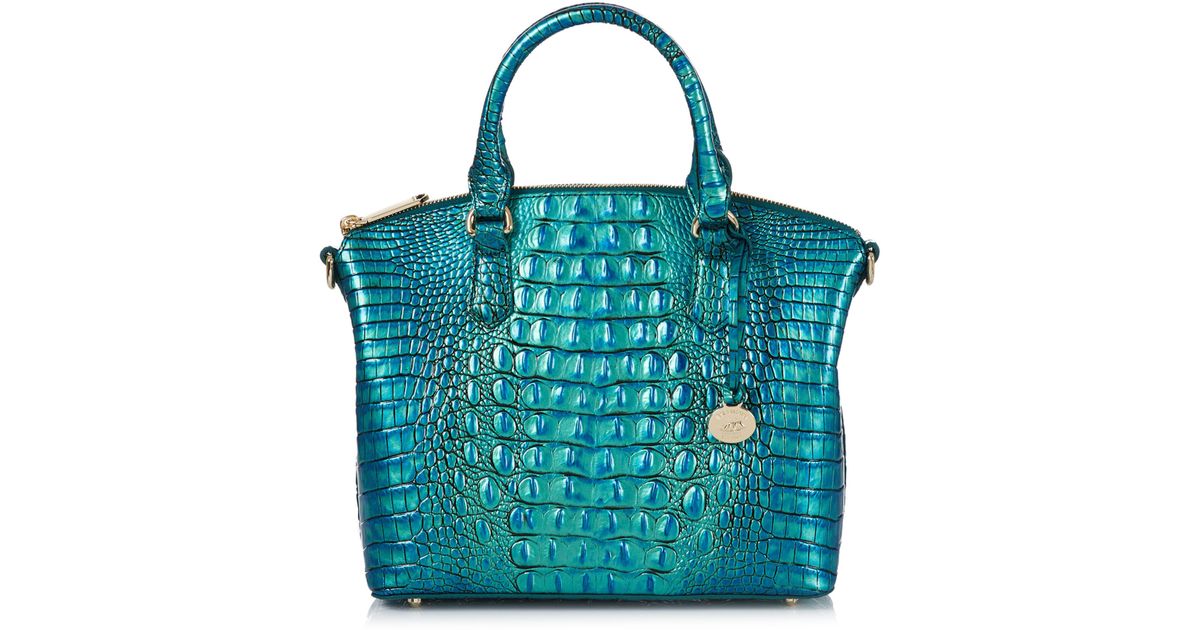 Brahmin Duxbury Croc Embossed Leather Satchel in Blue Lyst