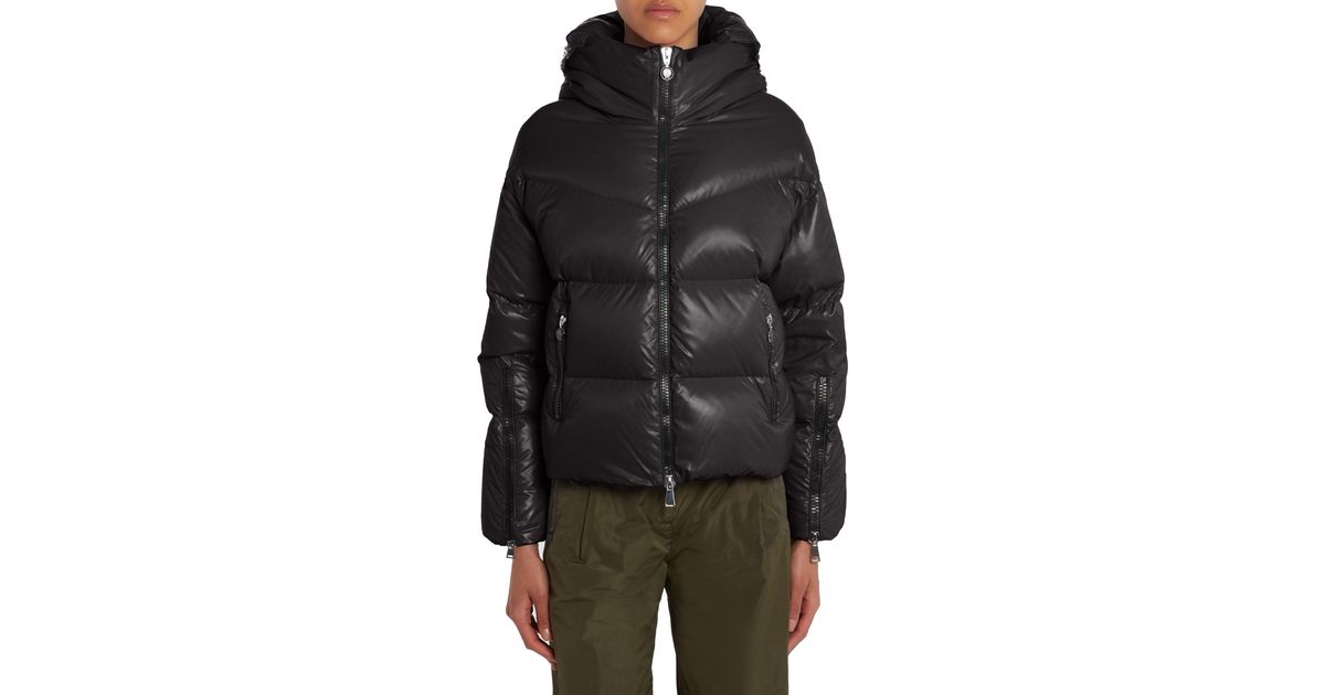 Moncler Huppe Nylon Down Puffer Jacket in Black | Lyst