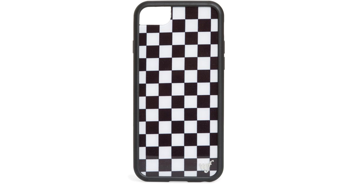 Wildflower Checkered Iphone 6 7 8 Case In Black White Black Lyst