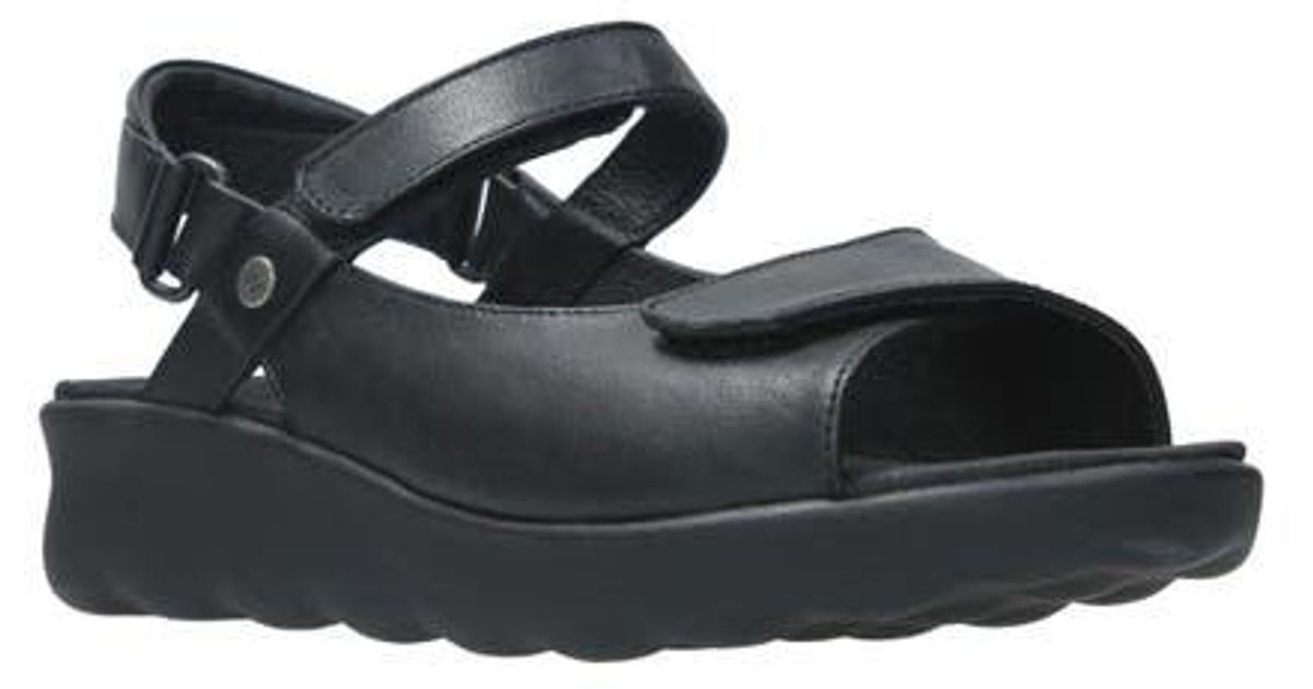 Wolky Women's Blade Sandal - Leather Peep-Toe With Memory Foam, Perforated Design, 2 Inch Heel - View #11