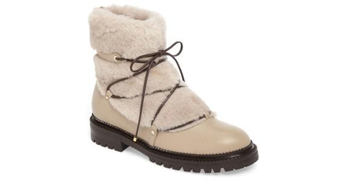jimmy choo shearling boots