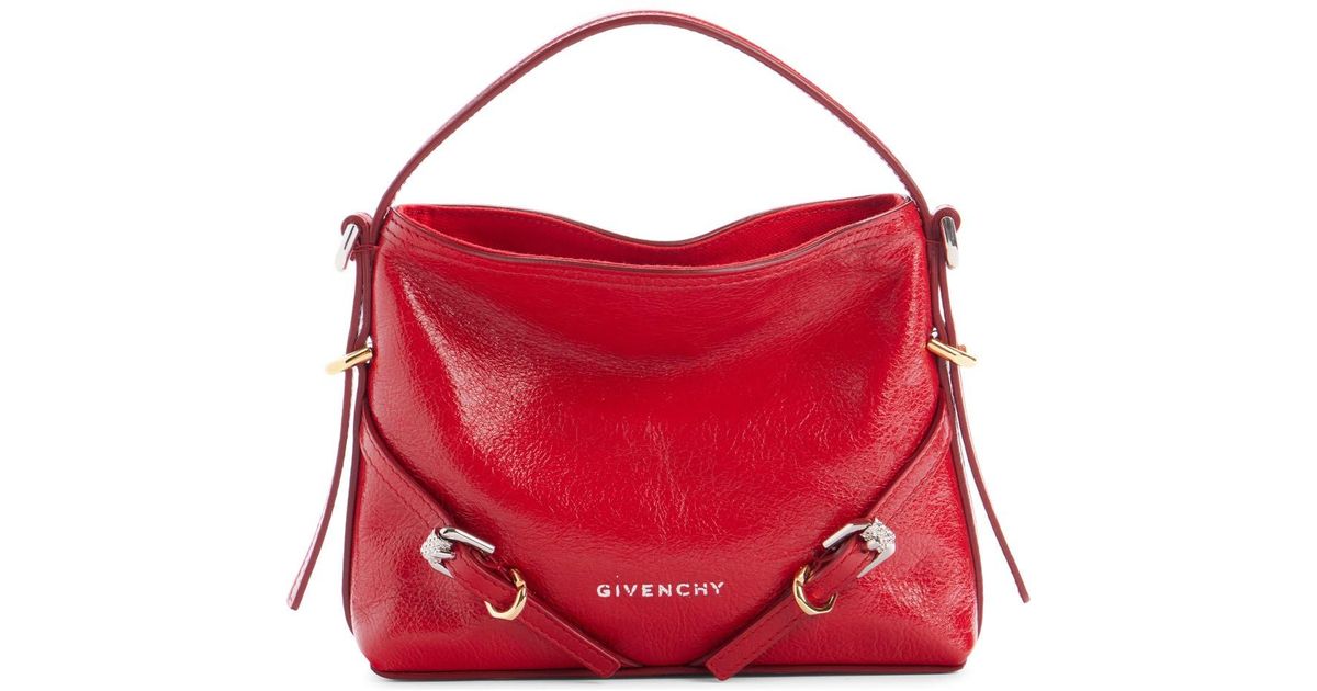 Givenchy Nano Voyou Leather Crossbody Bag in Red | Lyst