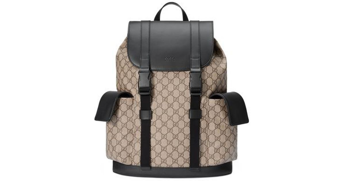 Gucci Eden Flap Top Canvas Backpack - Lyst