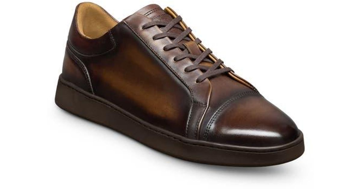 Allen Edmonds Chambers Croc Embossed Cap Toe Sneaker in Brown for Men ...