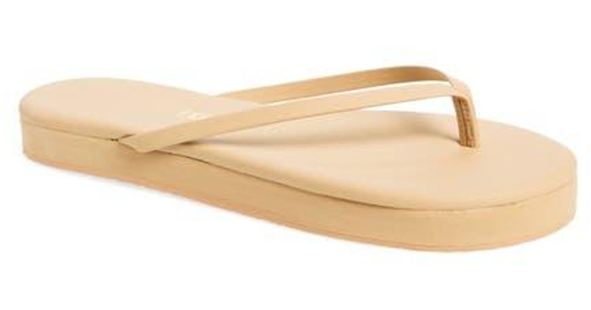 TKEES Lily Platform Flip Flop in Natural | Lyst