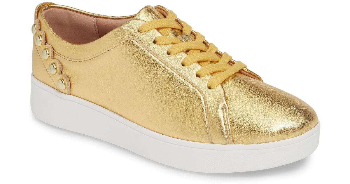 fitflop gold sneakers