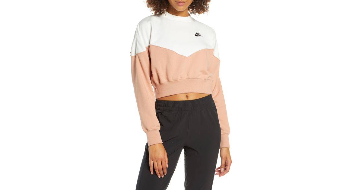 nike rose gold heritage sweatshirt
