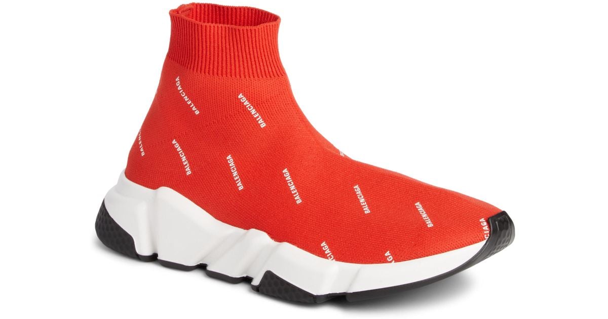 balenciaga logo sock sneakers