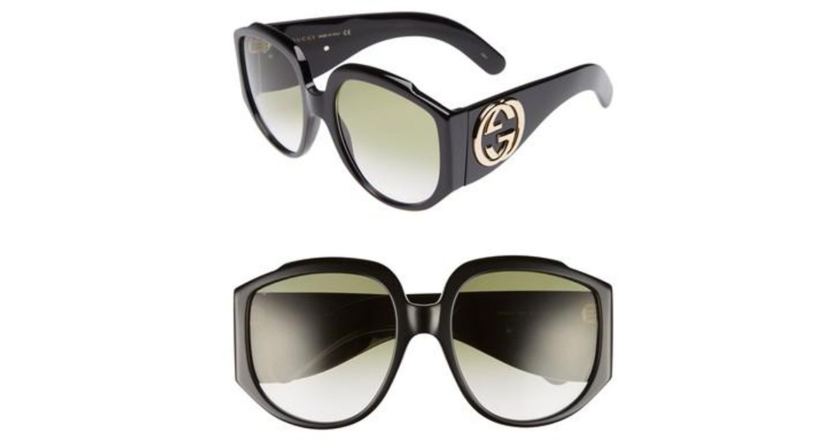 gucci 61mm square sunglasses