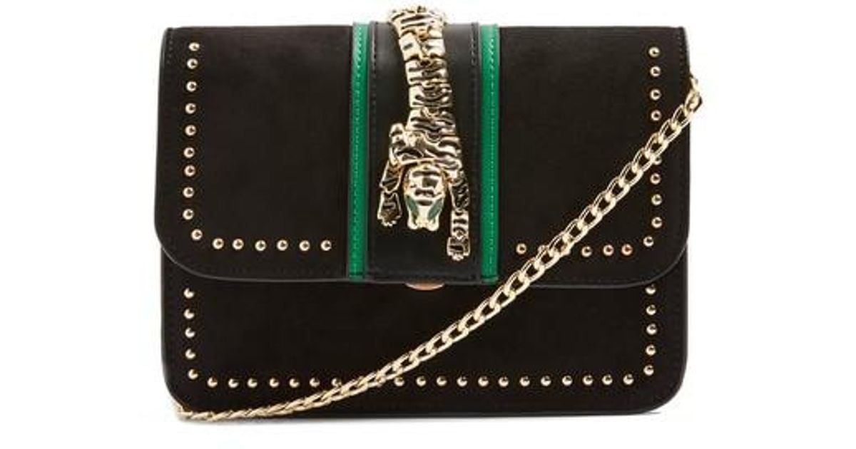 TOPSHOP Tiger Crossbody Bag in Black - Lyst