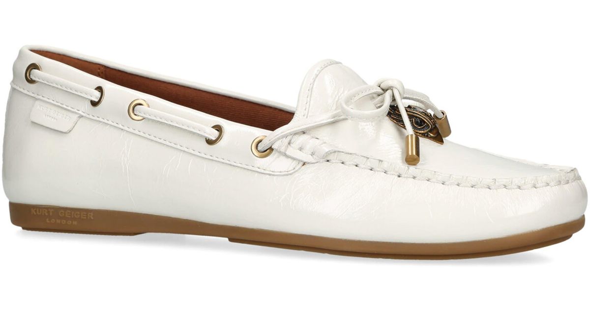 Kurt Geiger Eagle Boat Shoe in White Lyst