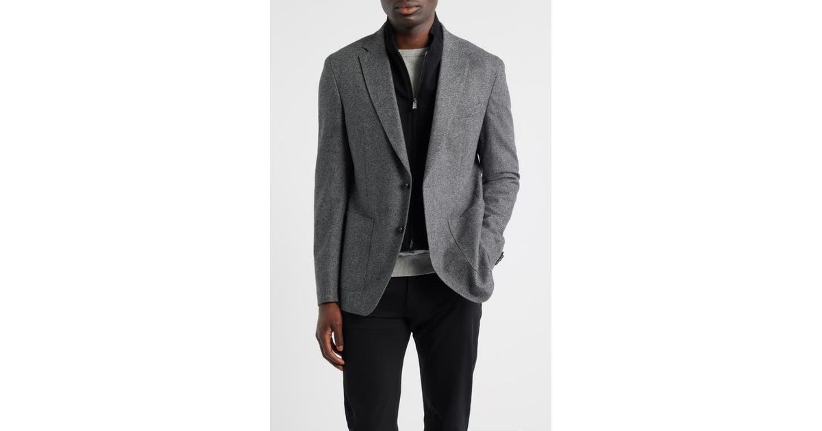 Bib Jacket BOSS Hutson Slim Fit Wool Blend Bib Jacket in Black for Men | Lyst