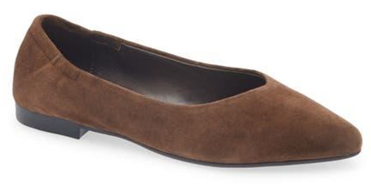 Cordani Mavis Pointed Toe Flat in Brown | Lyst