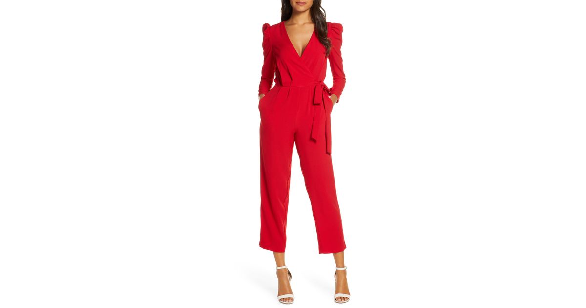 julia jordan red jumpsuit