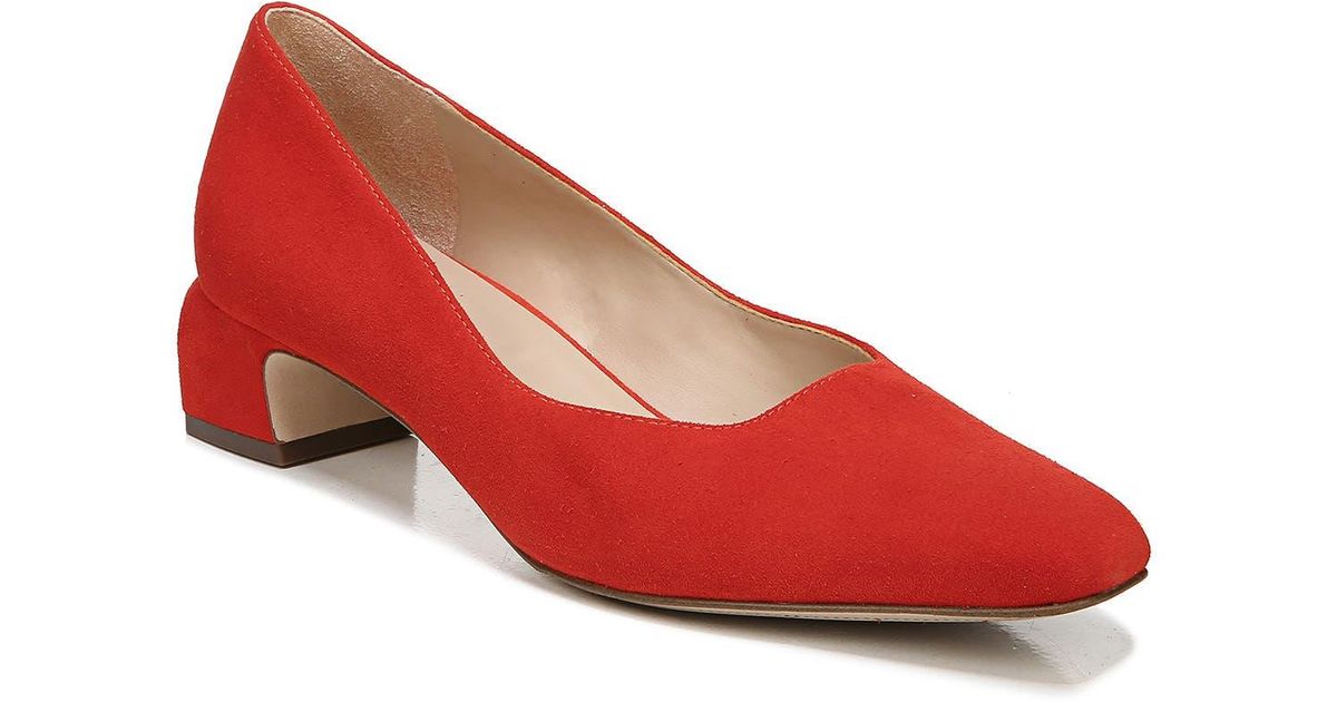 27 EDIT Naturalizer Florence Square Toe Pump in Red | Lyst