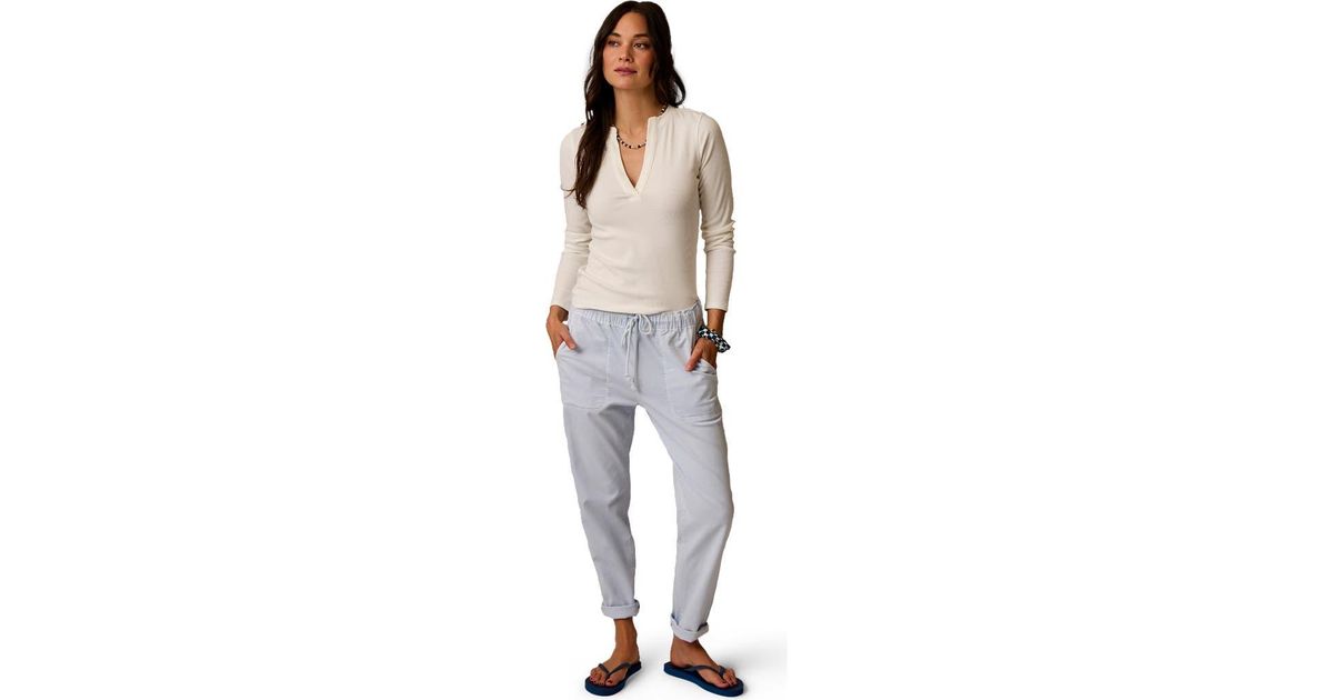 Carve Designs Zoe Twill Pant in Natural | Lyst