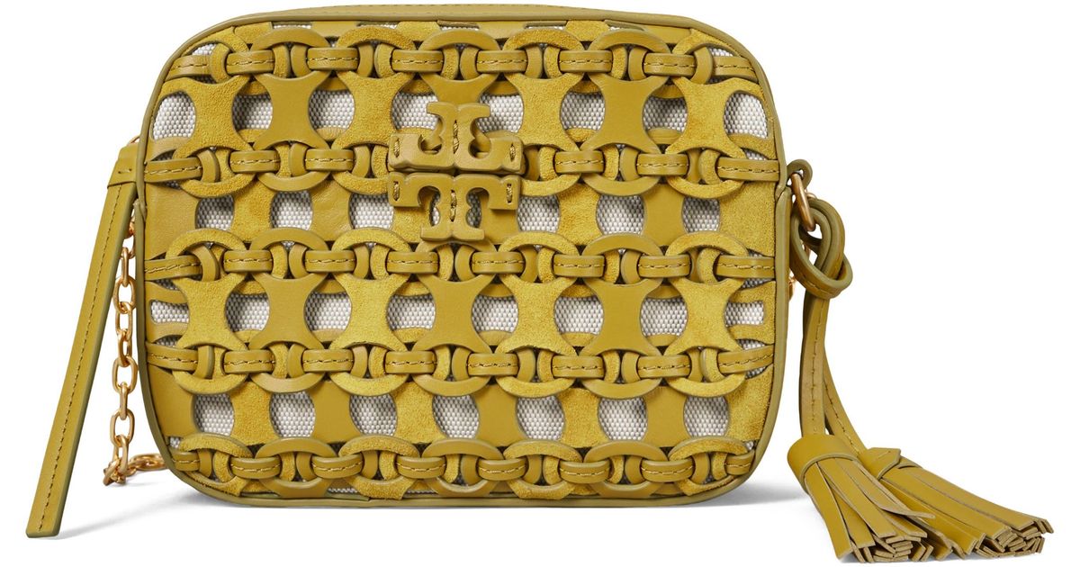 Tory Burch Mcgraw Die Cut Camera Bag in Metallic Lyst