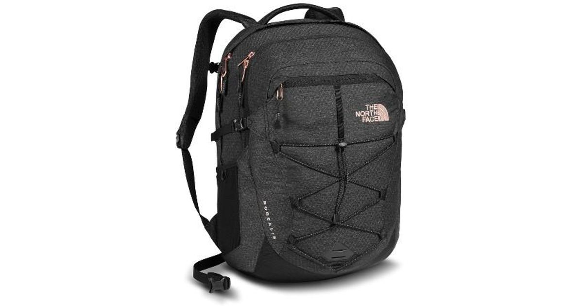 north face backpack with rose gold