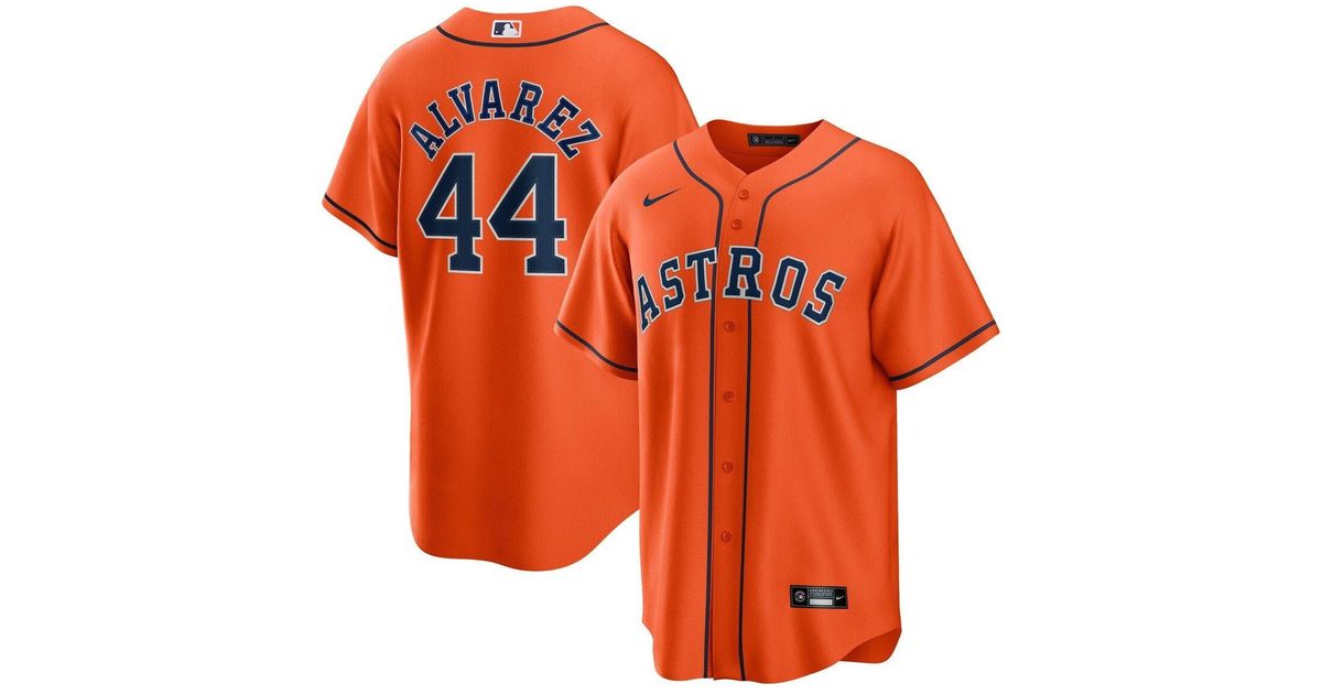 Nike Yordan Álvarez Orange Houston Astros Alternate Replica Player
