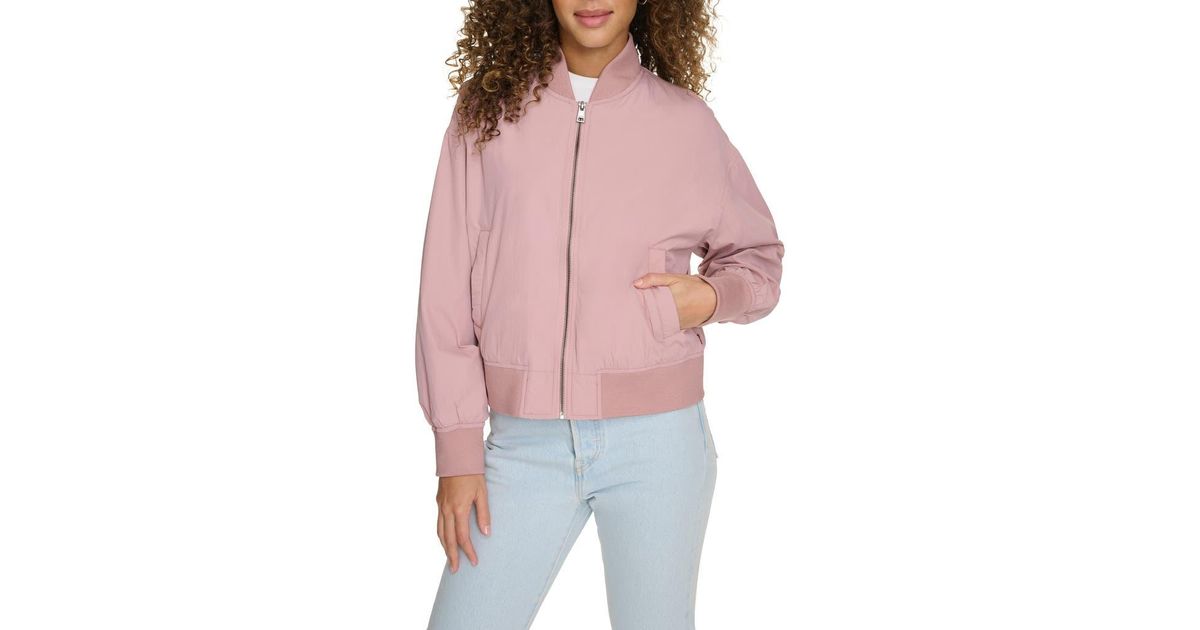 Levi's Relaxed Bomber Jacket in Red | Lyst