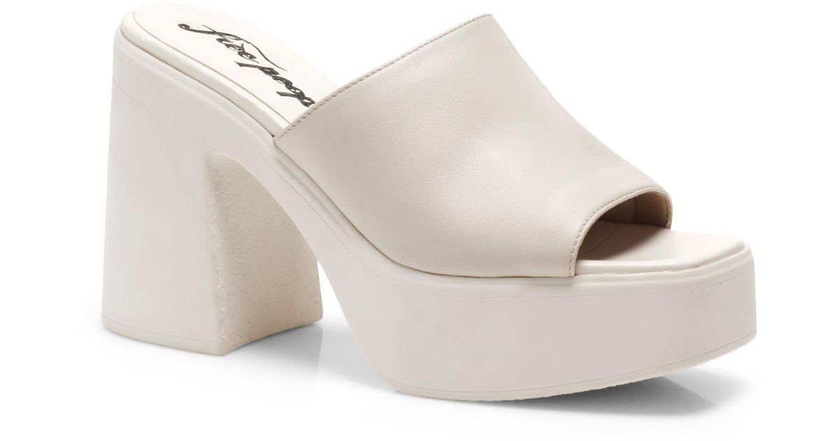 Free People Zoe Platform Slide Sandal in White Lyst