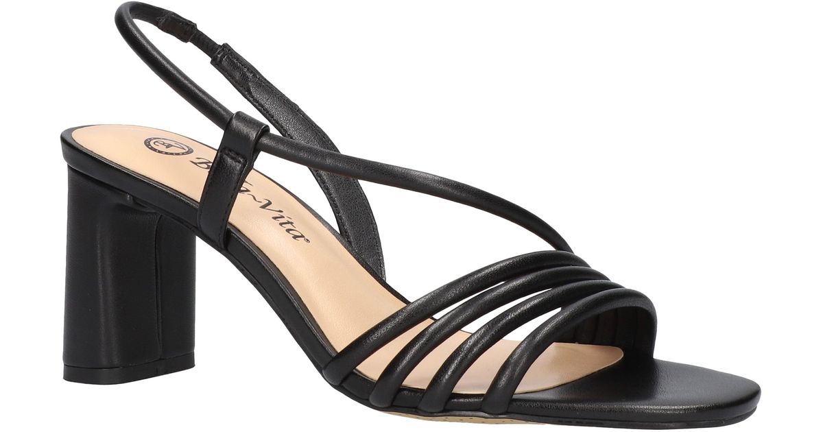 bella vita women's scarlett slingback size 9 black leather