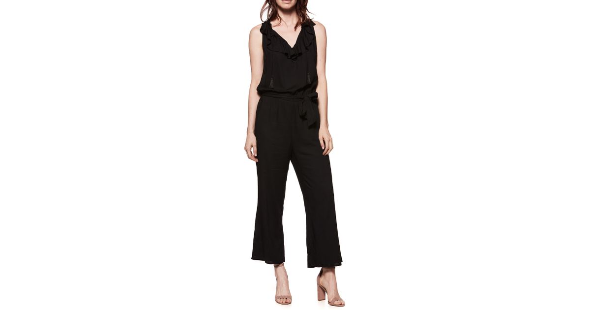 ruffle neck jumpsuit