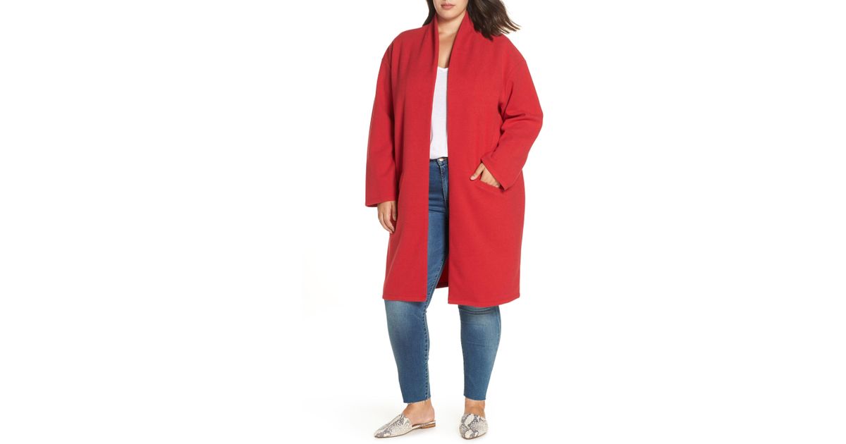 leith open front midi coat