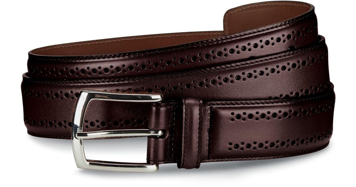 allen edmonds leather belt
