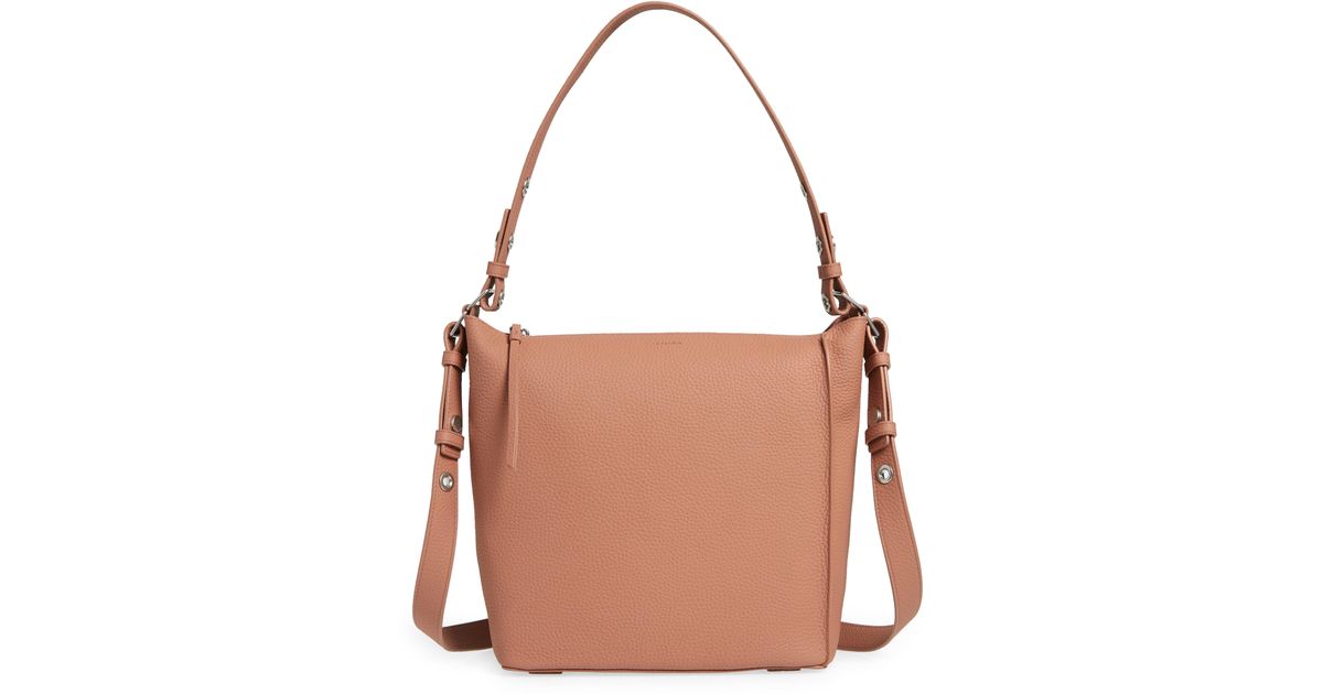 AllSaints Kita Convertible Leather Crossbody in Brown Lyst