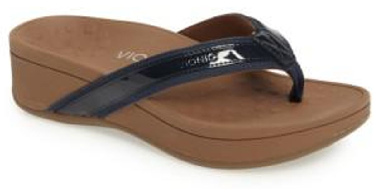 Vionic High Tide Wedge Flip Flop - Lyst