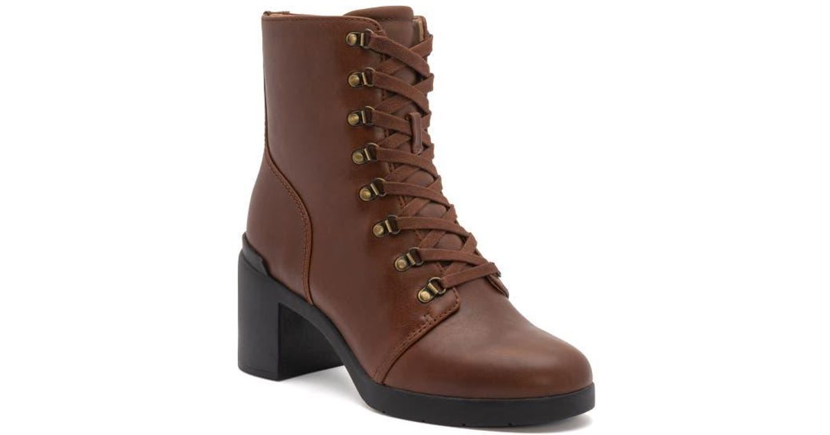 ABEO Metropolis Lace Boot in Brown Lyst