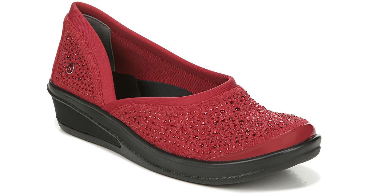 Bzees Synthetic Moonlight Wedge Slip-on in Red - Save 1% - Lyst