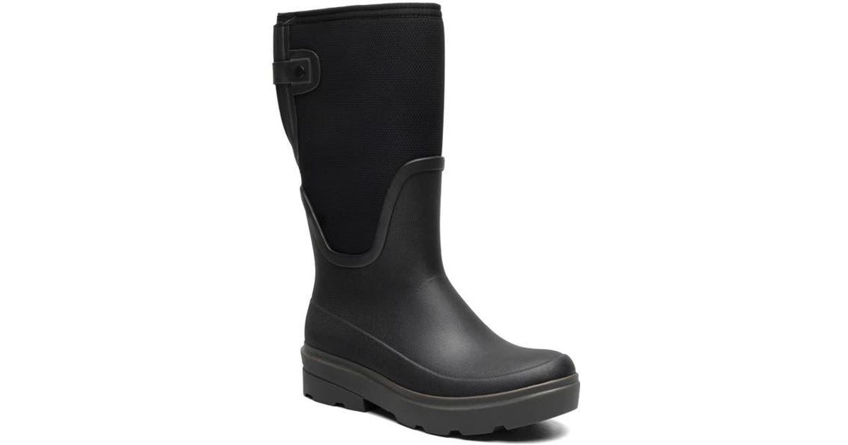 Bogs Hazel Tall Adjustable Calf Rain Boot in Black | Lyst
