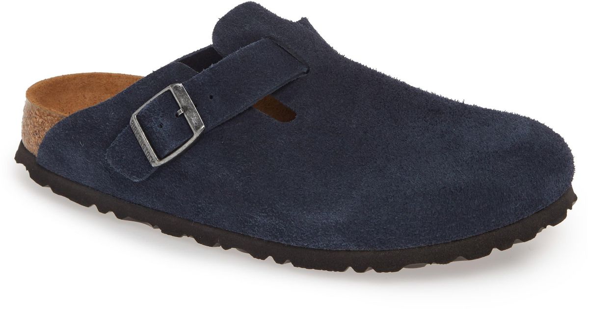 Birkenstock 'boston' Soft Footbed Clog in Night Suede (Blue) - Save 28% ...