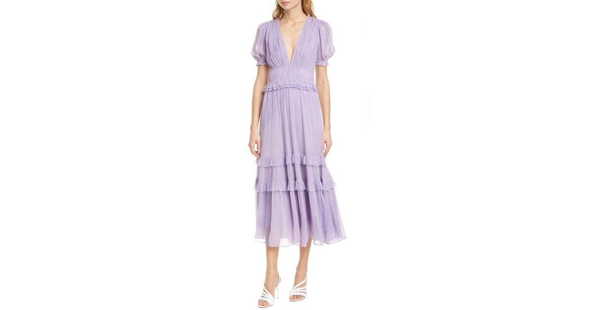 ulla johnson lavender dress