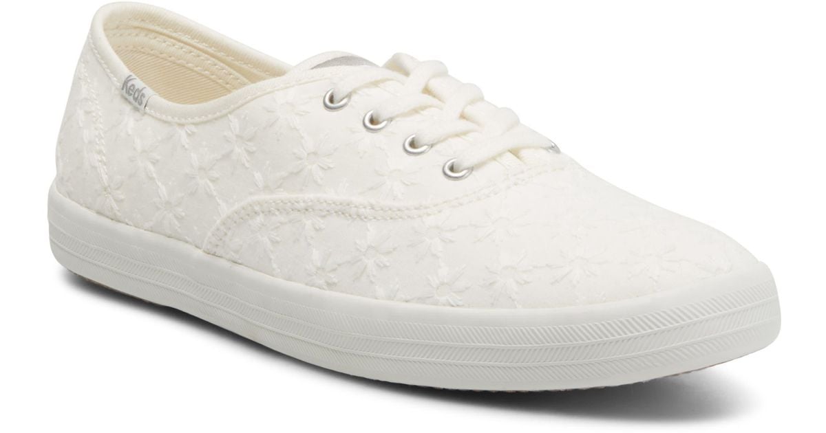 Keds champion eyelet hot sale white