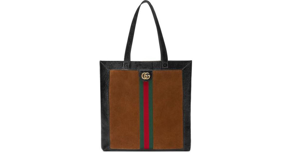 Gucci Small Suede Tote Bag - - Lyst