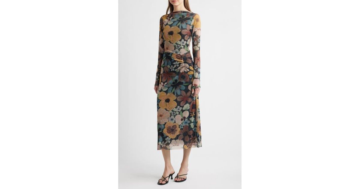 knee length dresses for ladies Giovanna Mini Dress in Marrakesh Print Large / Purple