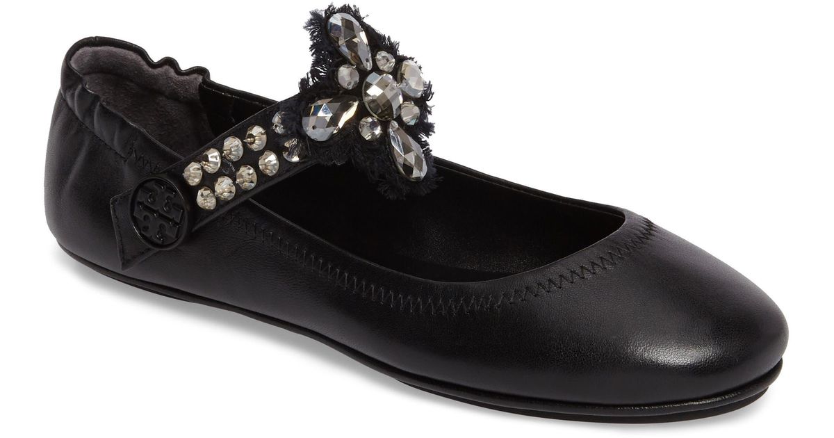 Tory burch minnie embellished convertible strap ballet flat cheap