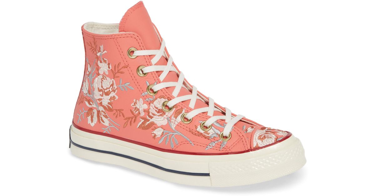 converse chuck 70 parkway floral high top gold