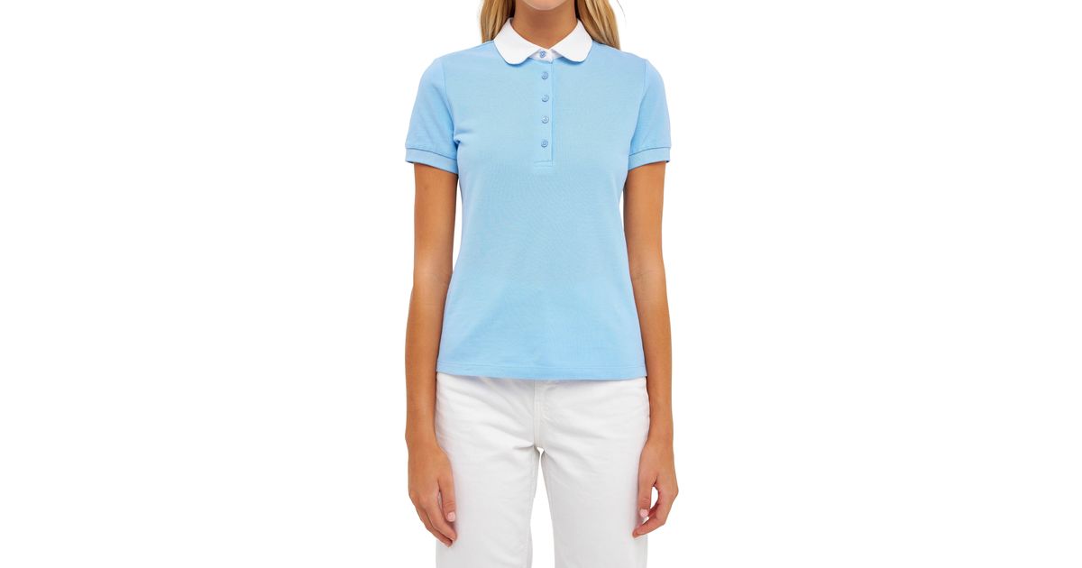 English Factory Piqué Polo in Blue | Lyst