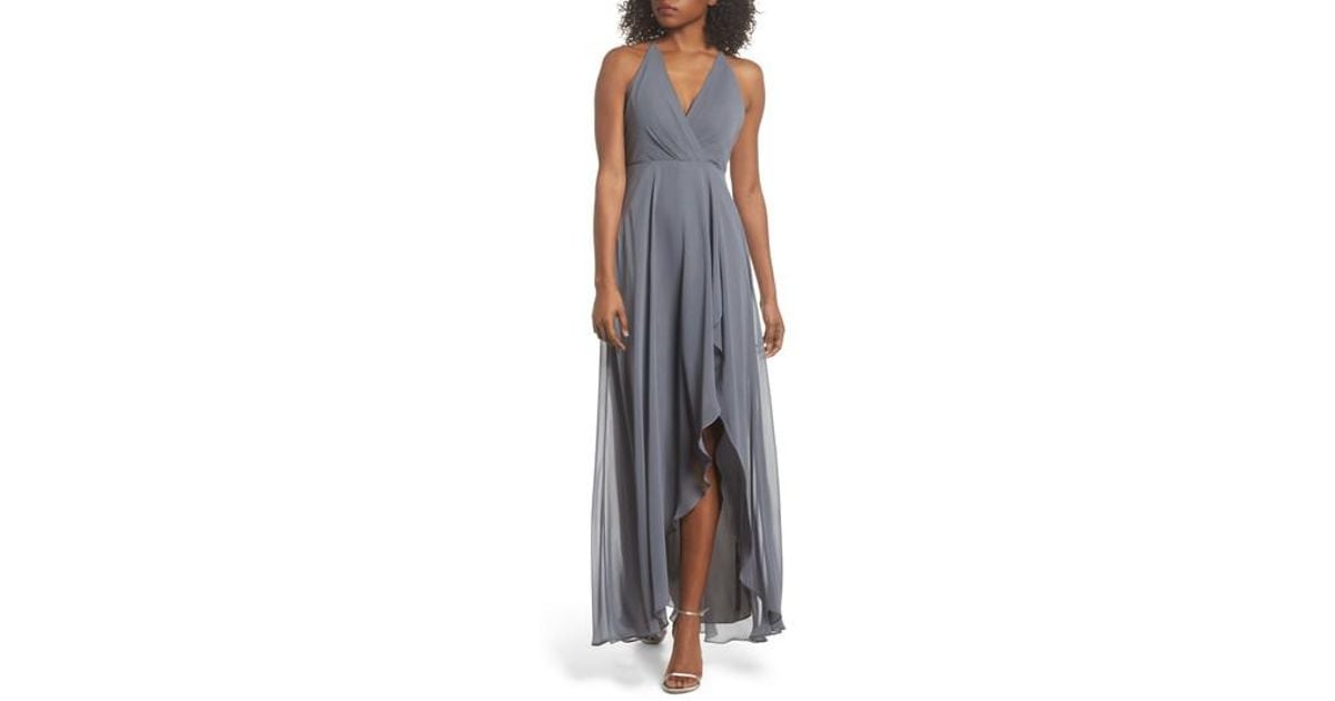 farrah ruffle skirt chiffon gown