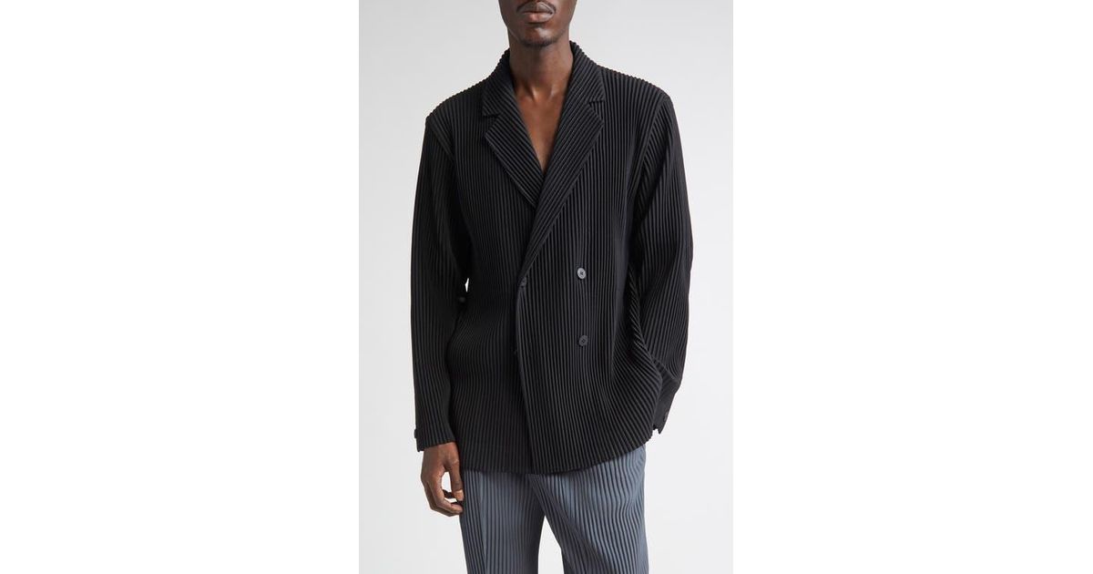 Homme Plissé Issey Miyake Tailored Pleats 1 Double Breasted Jacket