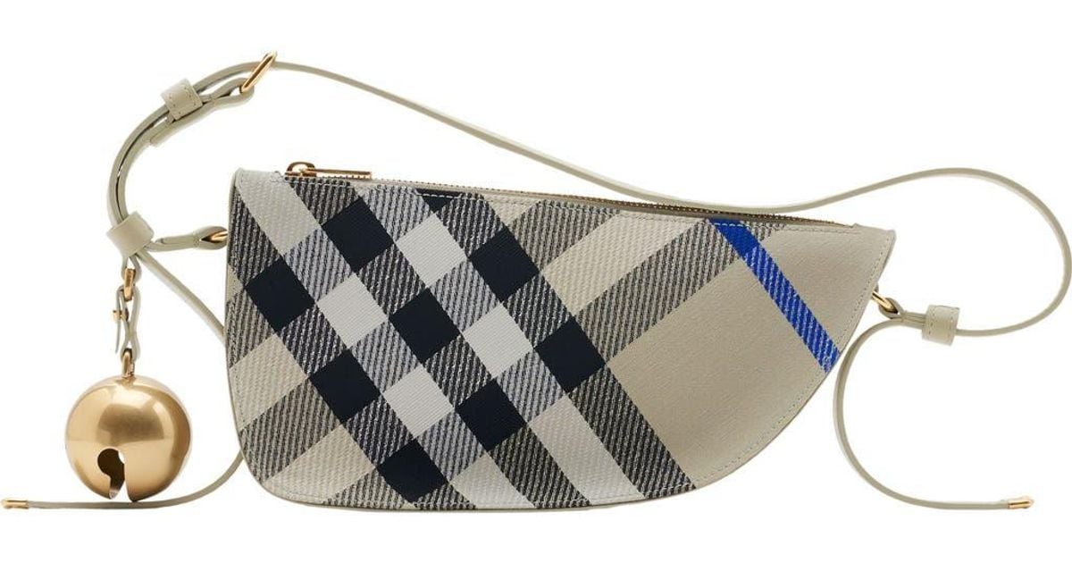 Burberry Sling Shield チェック ショルダーバッグ Burberry Women's' Mini Shield Sling Shoulder Bag in Red | LN-CC®