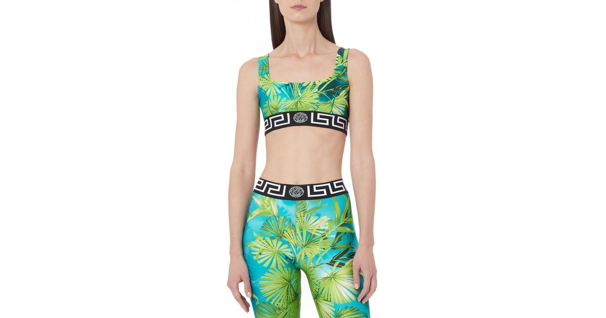 versace jungle print sports bra