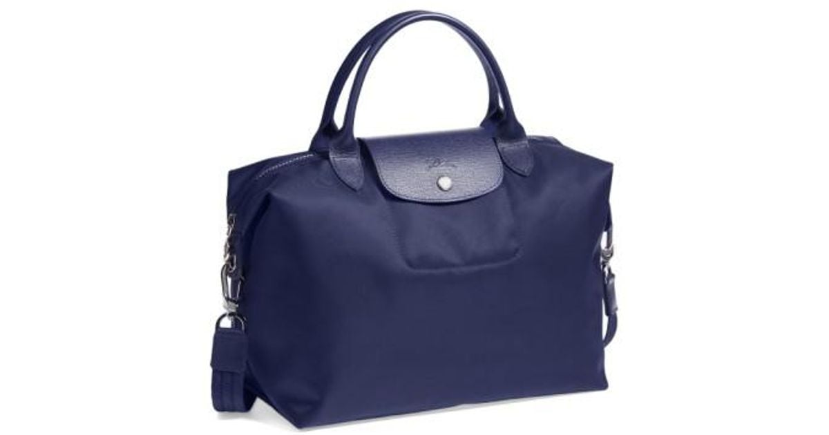 Longchamp Blue Medium Le Pliage Neo Nylon Tote