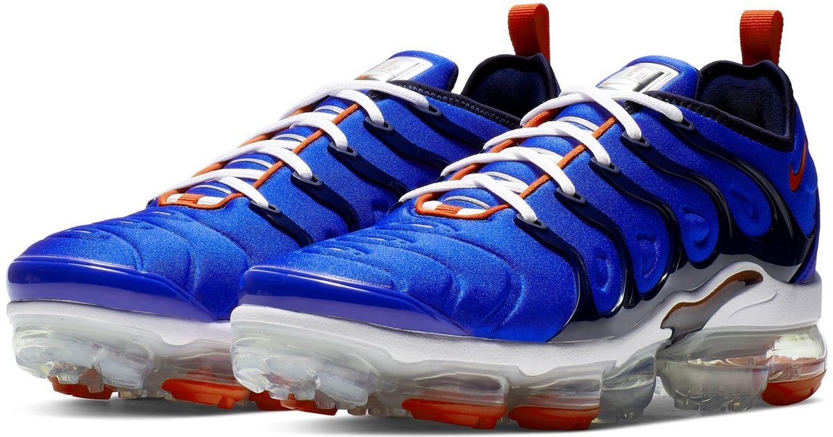 vapormax plus blue and orange