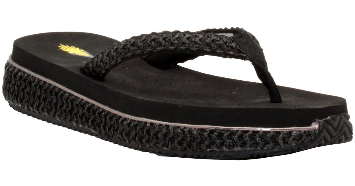 Volatile Palau Platform Flip Flop in Black Lyst