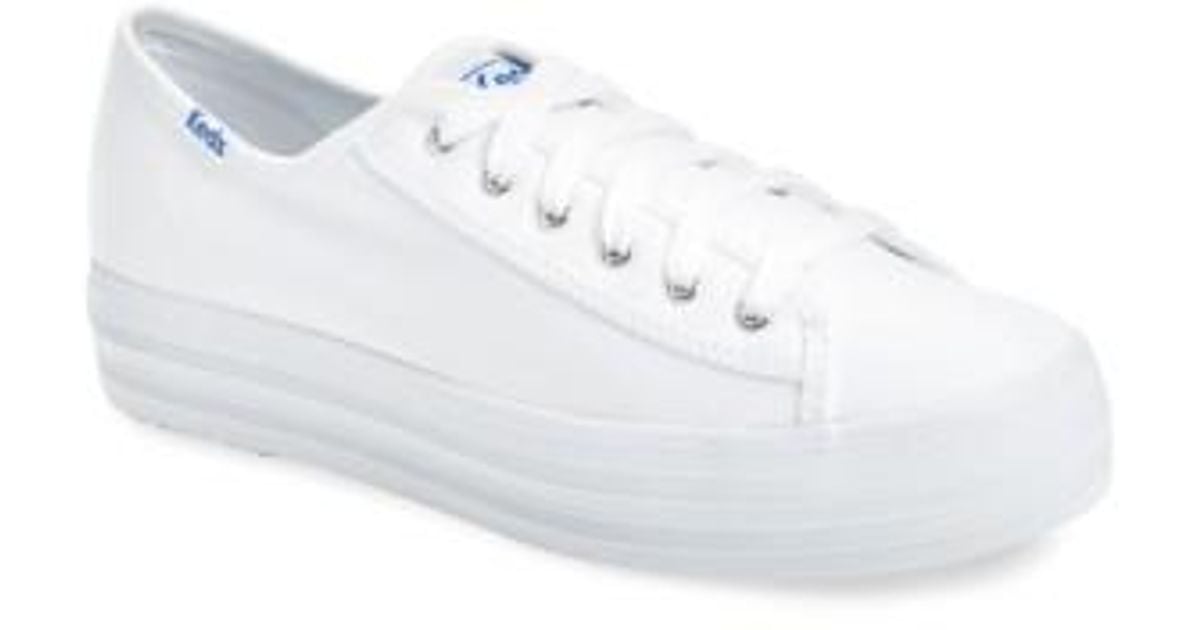platform white keds